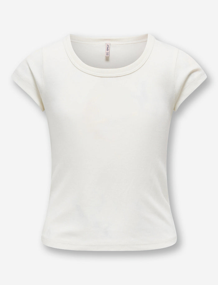 T-shirt uni à manches courtes pour fille