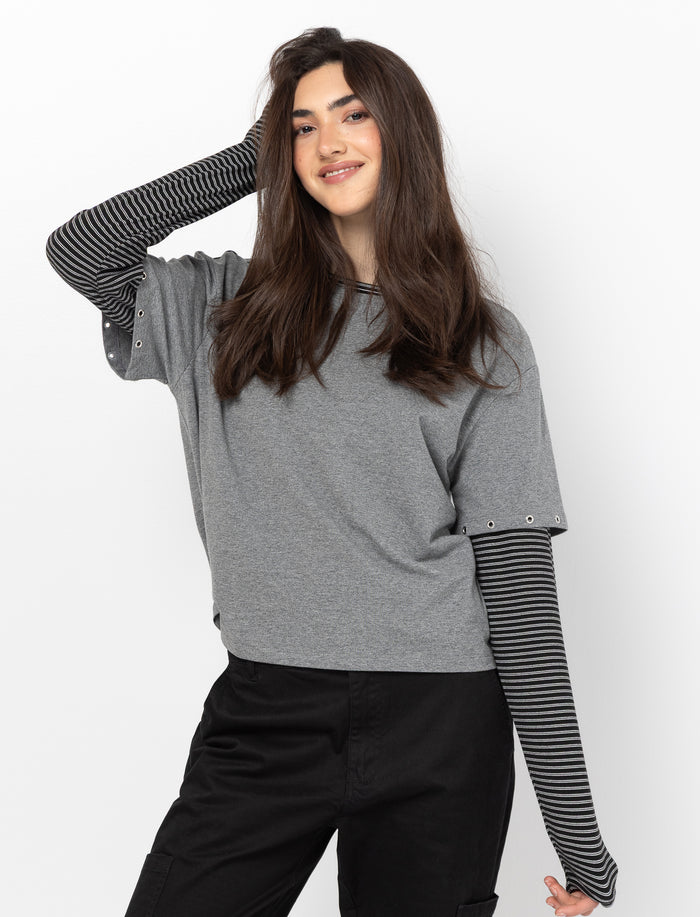 T-shirt uni à manches courtes