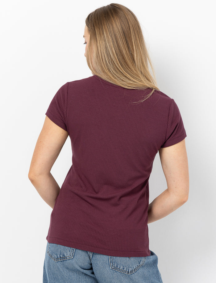 T-shirt uni à manches courtes