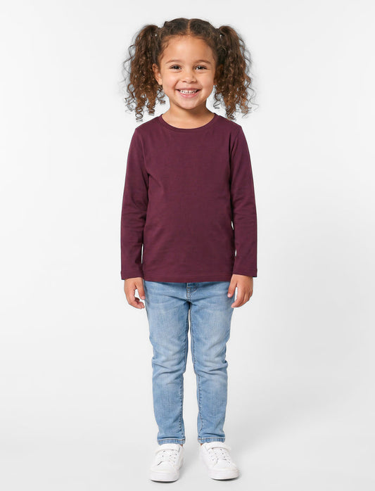 T-shirt uni à manches longues pour fille