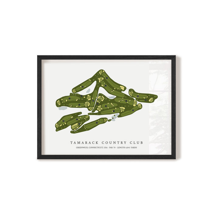 Tamarack Country Club | Golf Course Map | Black Frame