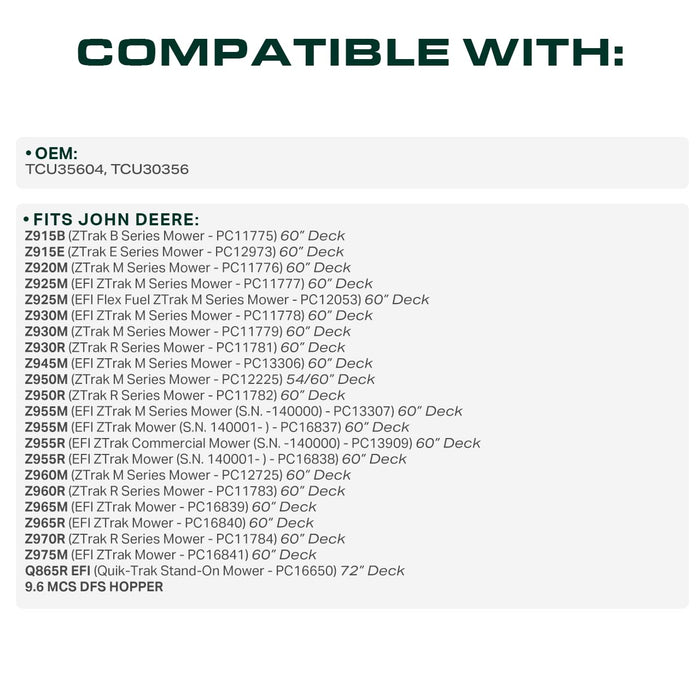 TCU35604 Mower Deck Belt Replacement for John Deere Z930M, Z950M, Z920M & More | 60-in Deck | Aramid Cord