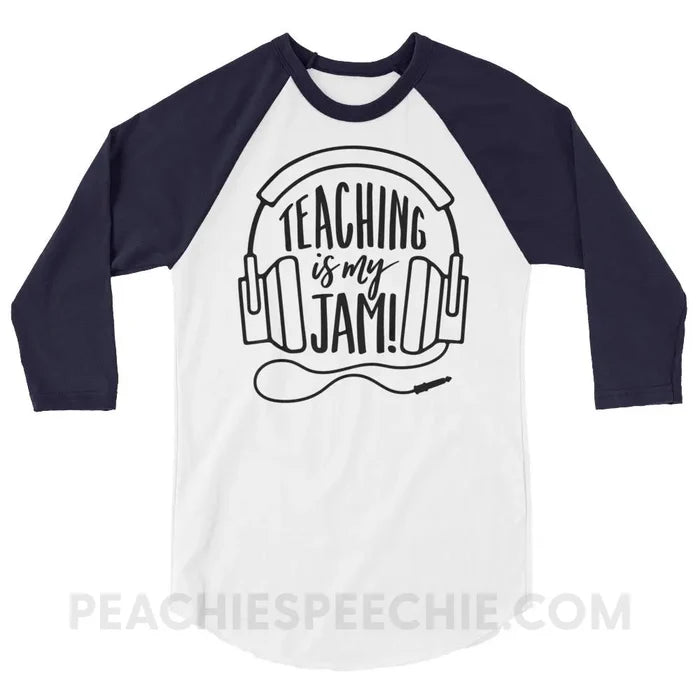 Teaching Is My Jam Baseball Tee - T-Shirts & Tops peachiespeechie.com