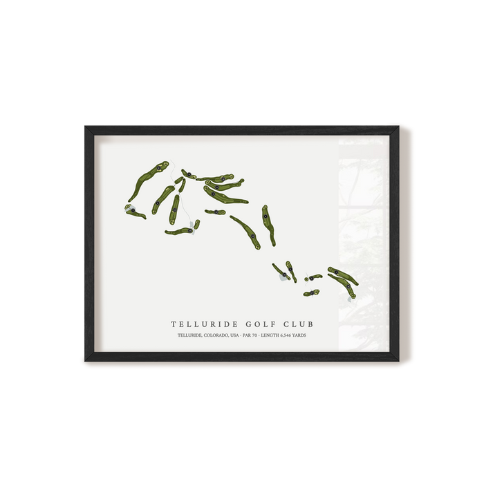 Telluride Golf Club | Golf Course Print | Black Frame