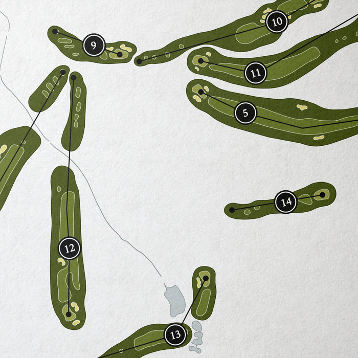 Telluride Golf Club | Golf Course Print | Close Up