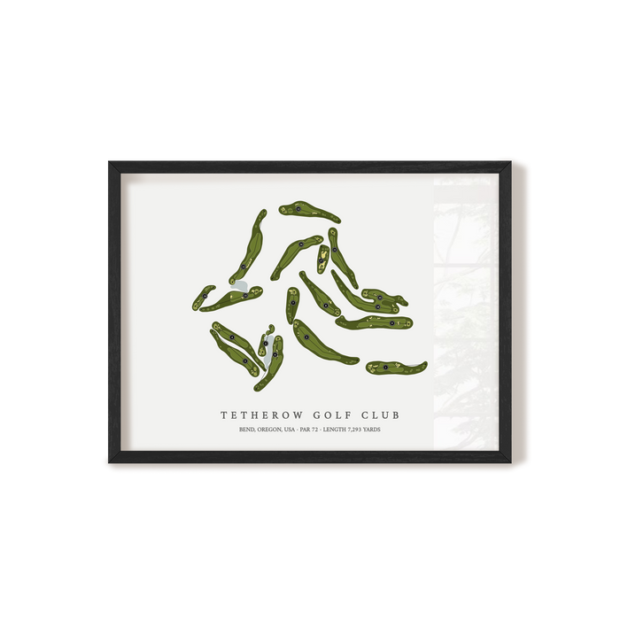 Tetherow Golf Club | Golf Course Map | Black Frame