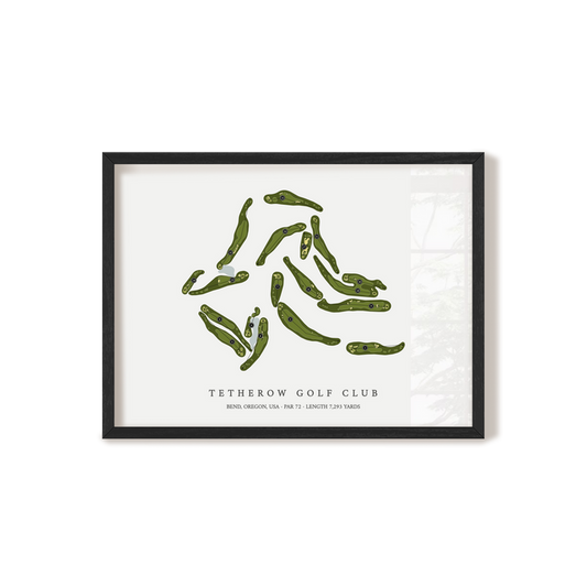 Tetherow Golf Club | Golf Course Map | Black Frame
