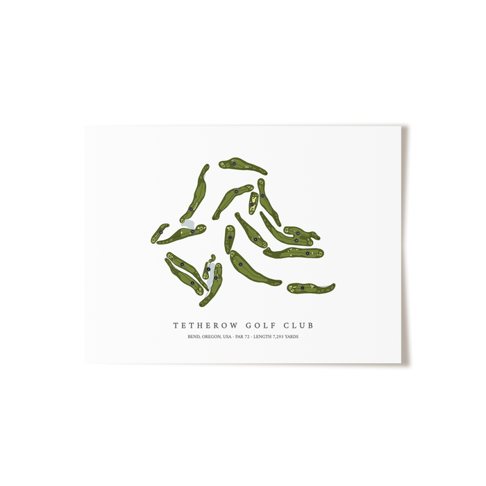 Tetherow Golf Club | Golf Course Map | Unframed