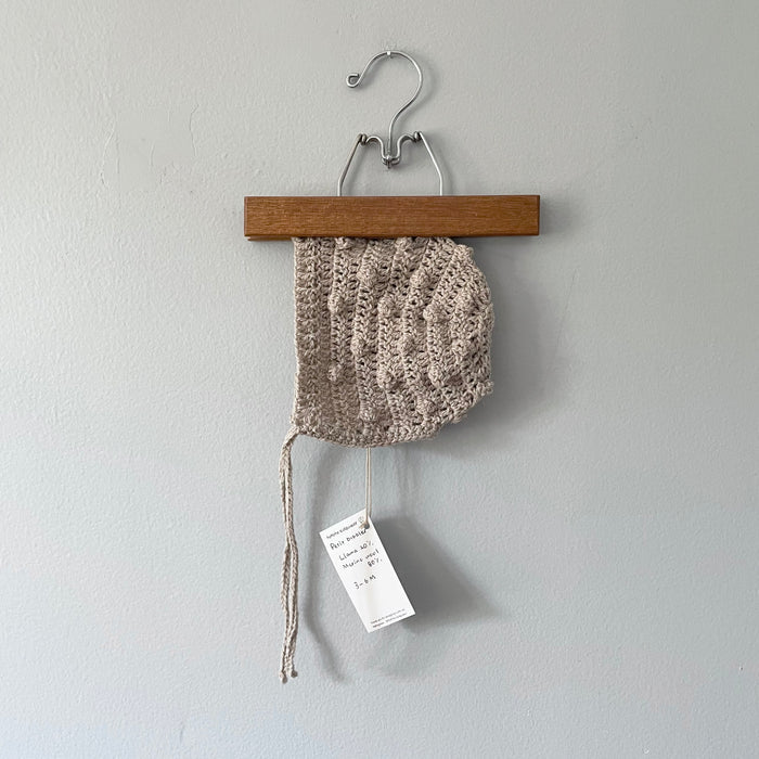 tetote / Llama wool mix bonnet / 3-6M