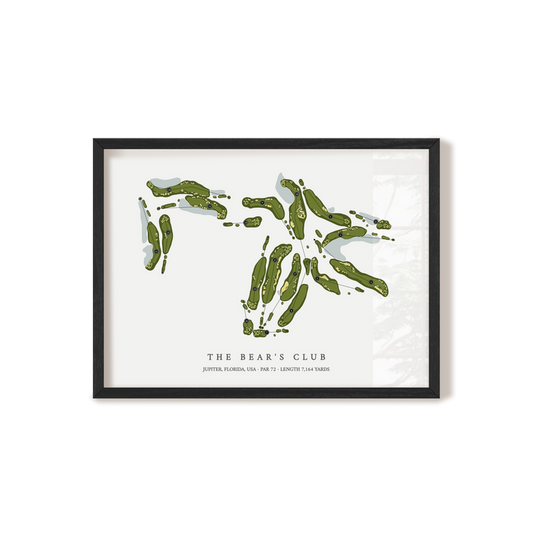 The Bear's Club | Golf Course Map | Black+Frame