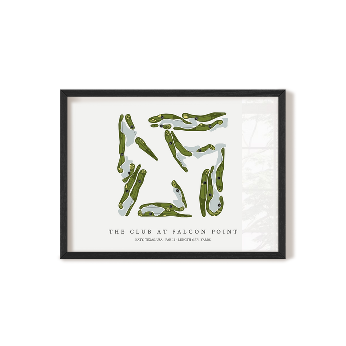 The Club at Falcon Point | Golf Course Map | Black Frame