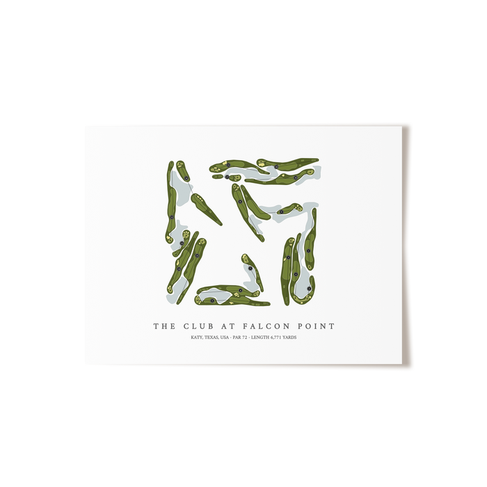 The Club at Falcon Point | Golf Course Map | Unframed