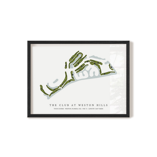 The Club At Weston Hills - Tour Course | Golf Course Map | Black Frame