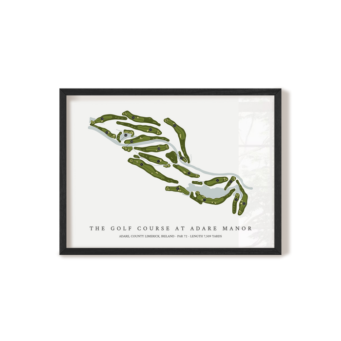 The Golf Course at Adare Manor | Golf Course Map | Black Frame
