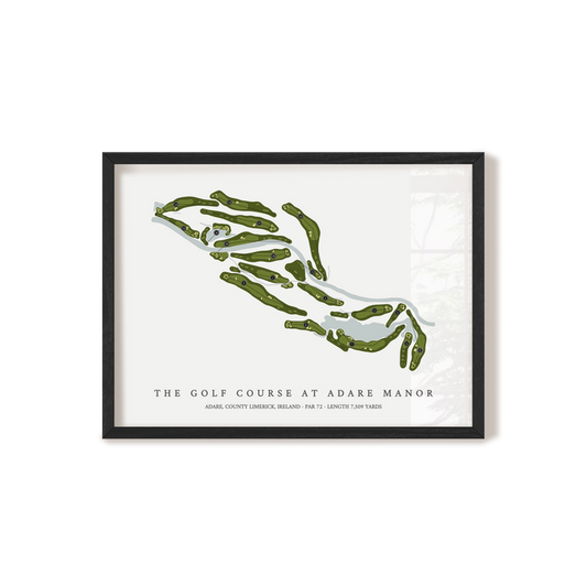The Golf Course at Adare Manor | Golf Course Map | Black Frame