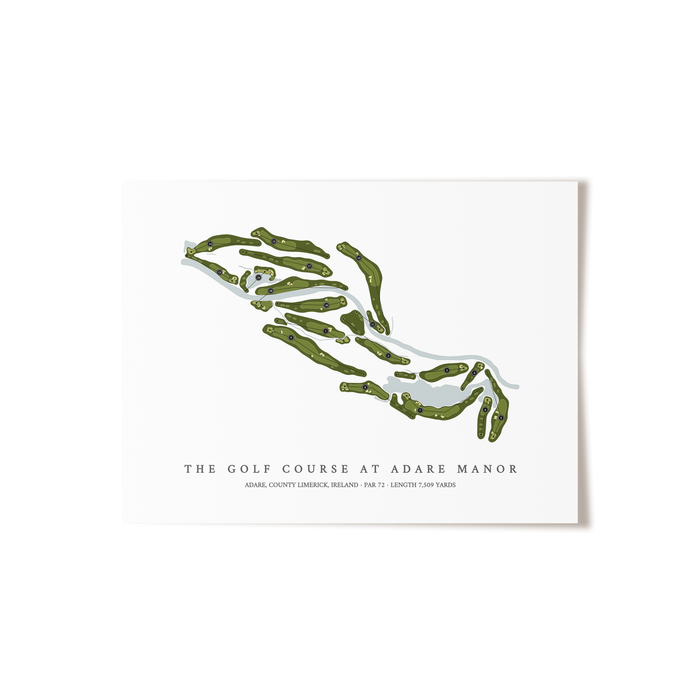 The Golf Course at Adare Manor | Golf Course Map | Unframed