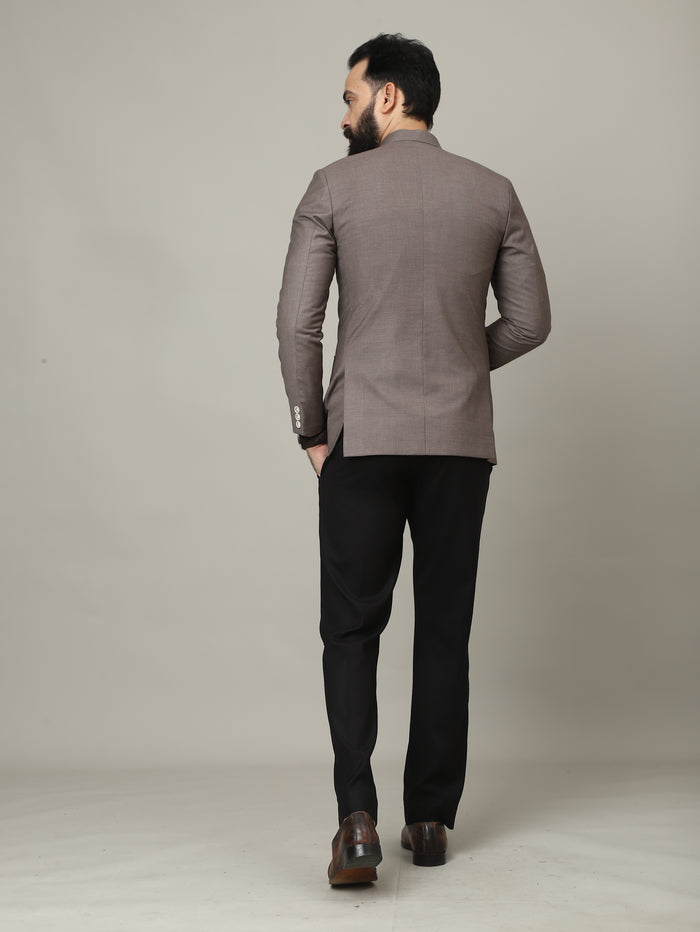 The Imperial Mocha Bandhgala with Signature Pocket Detailing
