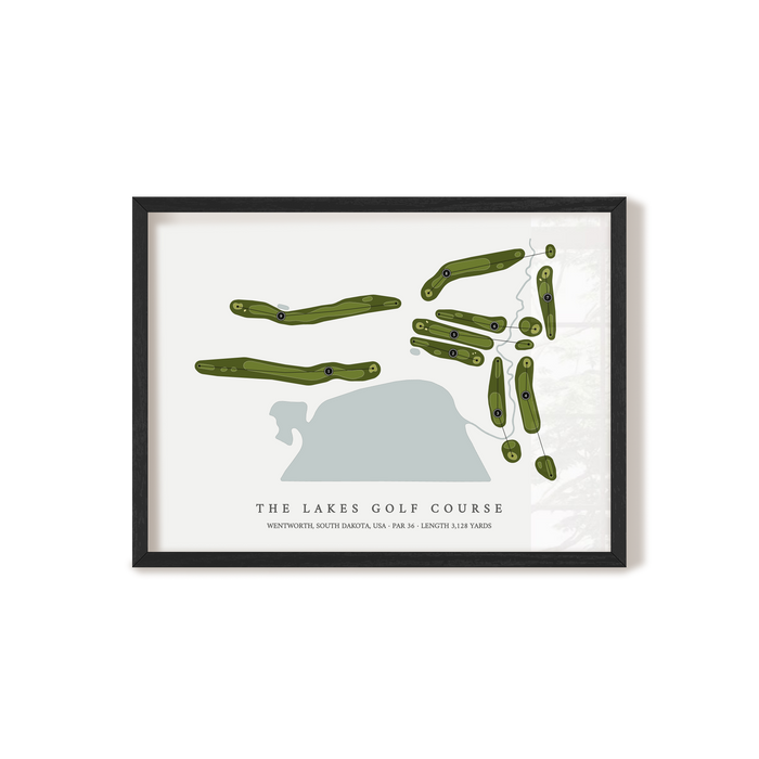 The Lakes Golf Course | Golf Course Map | Black Frame