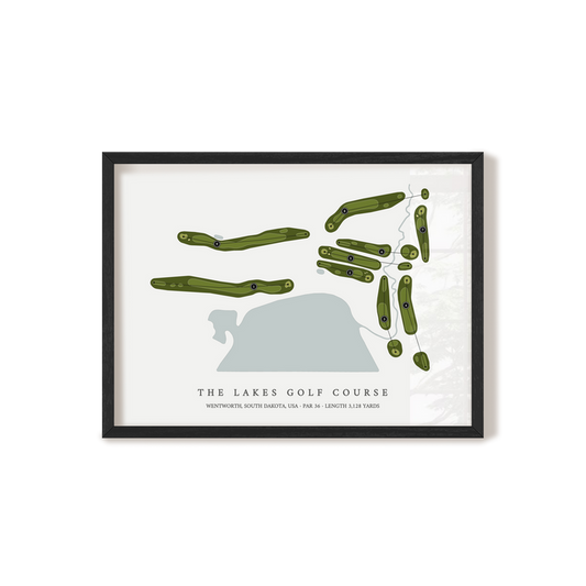 The Lakes Golf Course | Golf Course Map | Black Frame