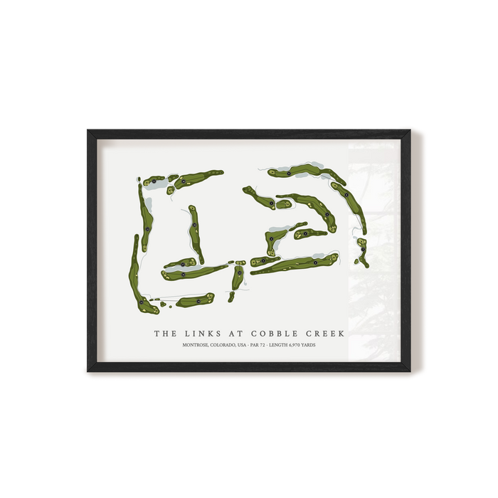The Links at Cobble Creek | Golf Course Map | Black Frame