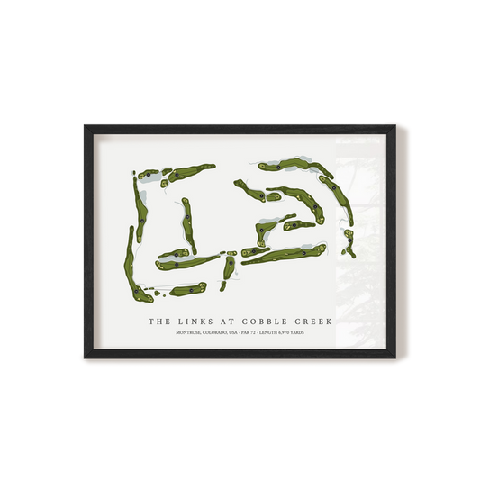 The Links at Cobble Creek | Golf Course Map | Black Frame