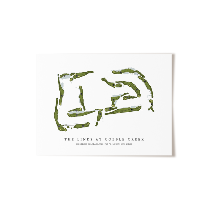 The Links at Cobble Creek | Golf Course Map | Unframed