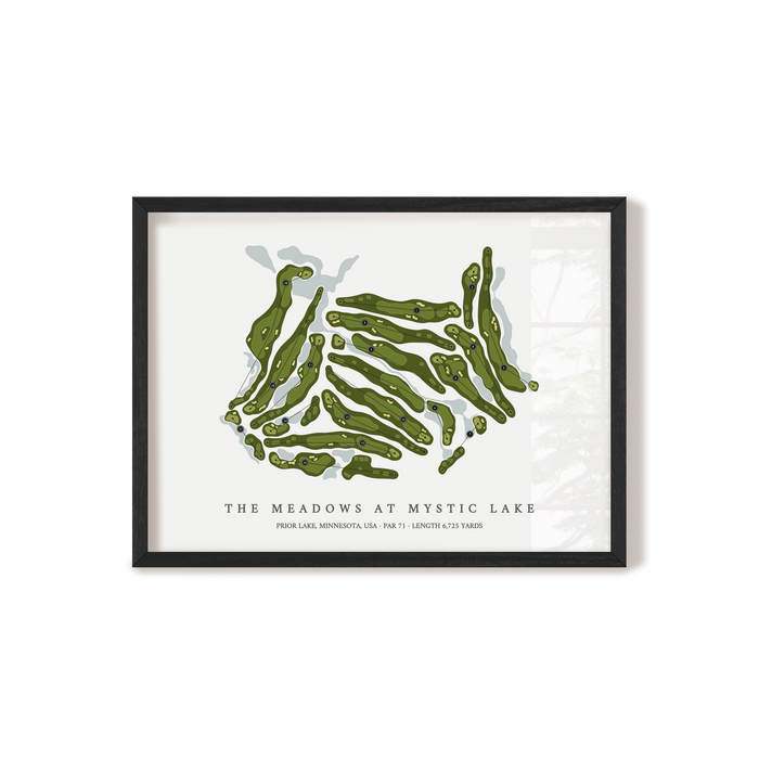The Meadows at Mystic Lake | Golf Course Map | Black Frame