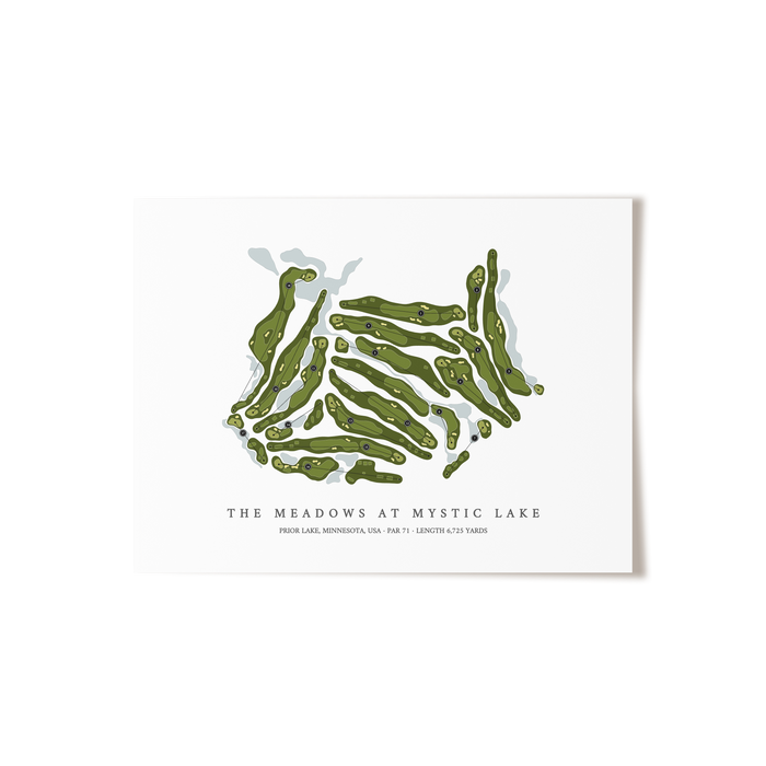 The Meadows at Mystic Lake | Golf Course Map | Unframed