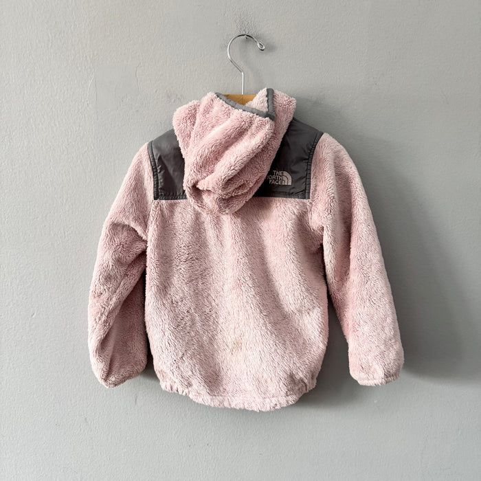The North Face / Light pink x grey sherpa zip up / 3T