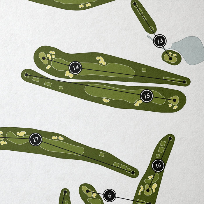 The Piedmont Club | Golf Course Map | Close Up