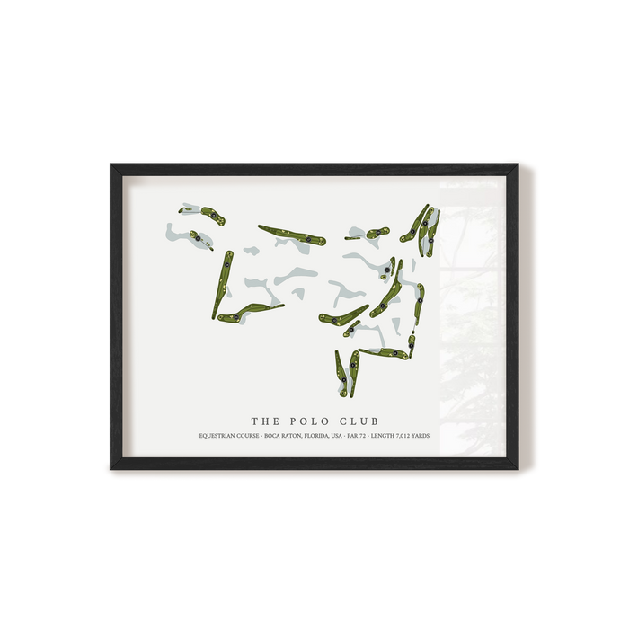 The Polo Club - Equestrian Course | Golf Course Map | Black Frame