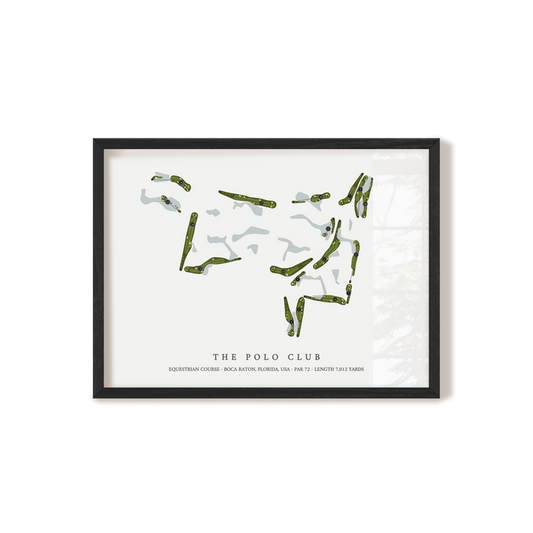 The Polo Club - Equestrian Course | Golf Course Map | Black Frame