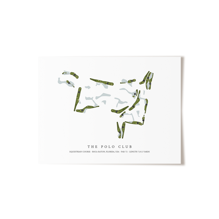 The Polo Club - Equestrian Course | Golf Course Map | Unframed
