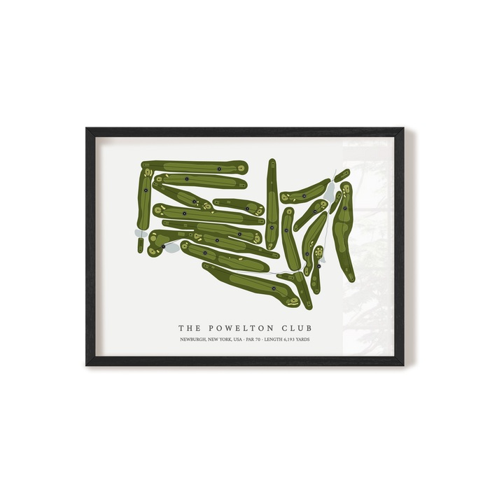 The Powelton Club | Golf Course Map | Black Frame