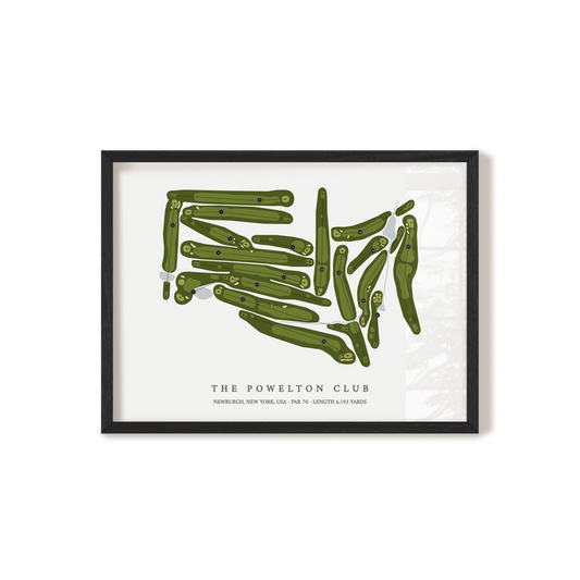 The Powelton Club | Golf Course Map | Black Frame