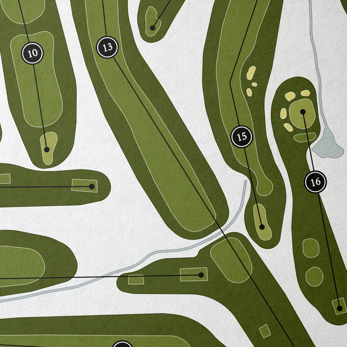 The Powelton Club | Golf Course Map | Close Up