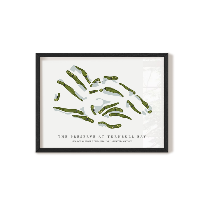 The Preserve at Turnbull Bay | Golf Course Map | Black Frame