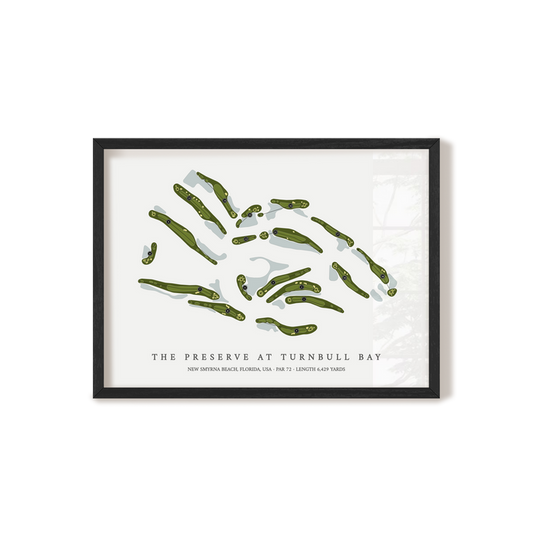 The Preserve at Turnbull Bay | Golf Course Map | Black Frame