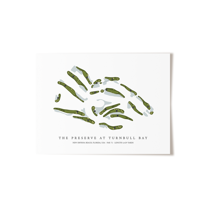 The Preserve at Turnbull Bay | Golf Course Map | Unframed