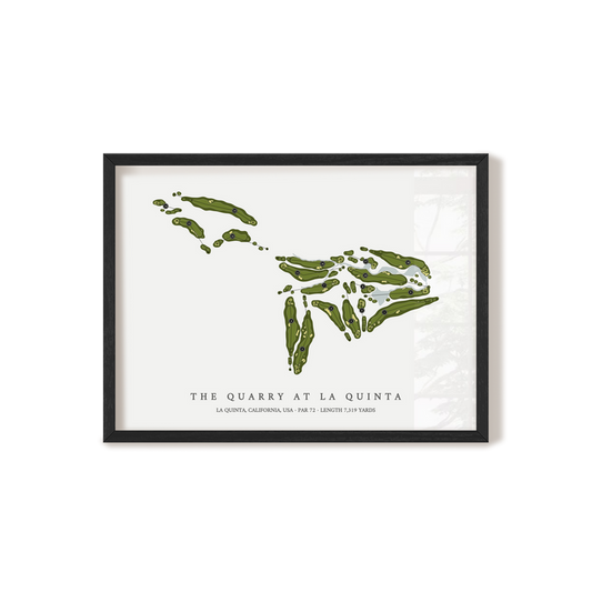The Quarry at La Quinta | Golf Course Map | Black Frame