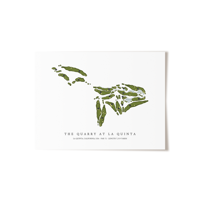 The Quarry at La Quinta | Golf Course Map | Unframed