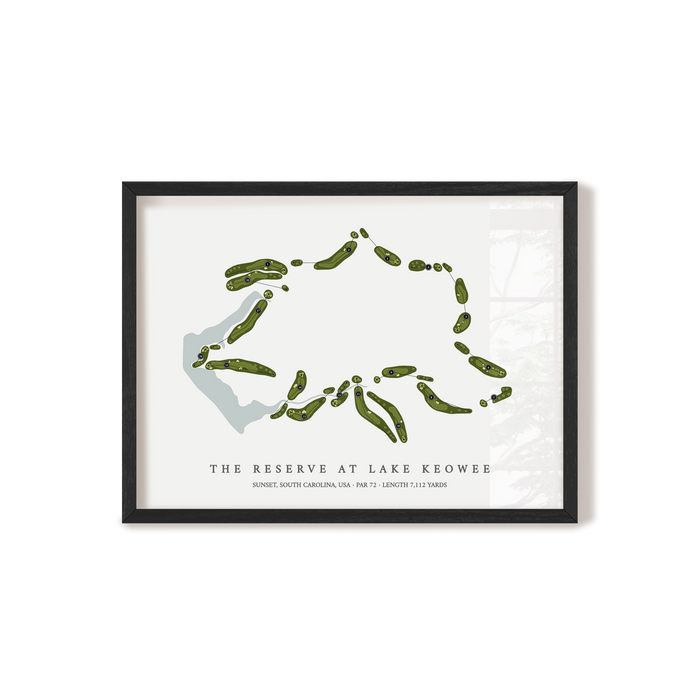 The Reserve At Lake Keowee | Golf Course Map | Black Frame