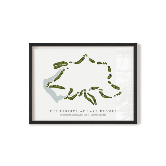 The Reserve At Lake Keowee | Golf Course Map | Black Frame