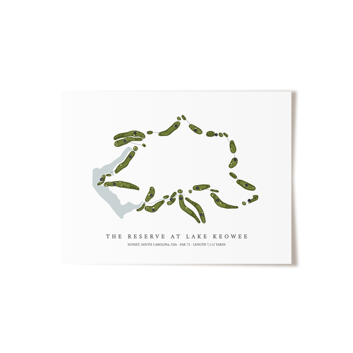 The Reserve At Lake Keowee | Golf Course Map | Unframed
