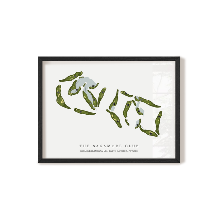 The Sagamore Club | Golf Course Print | Black Frame