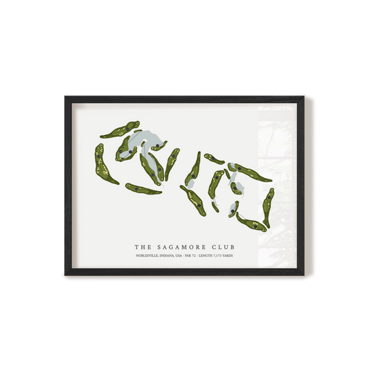 The Sagamore Club | Golf Course Print | Black Frame