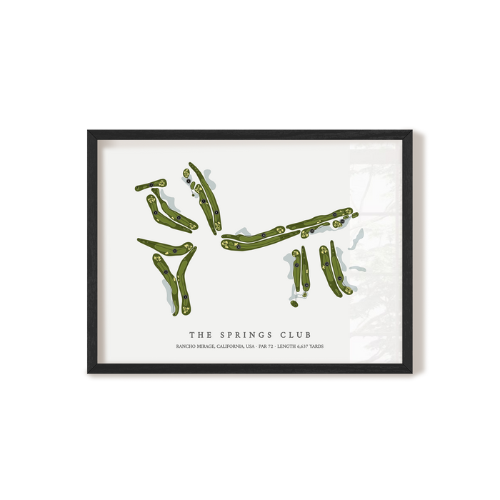 The Springs Club | Golf Course Map | Black+Frame