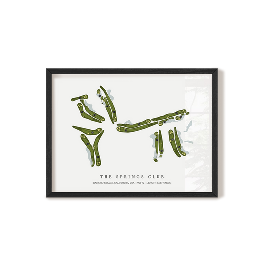 The Springs Club | Golf Course Map | Black+Frame