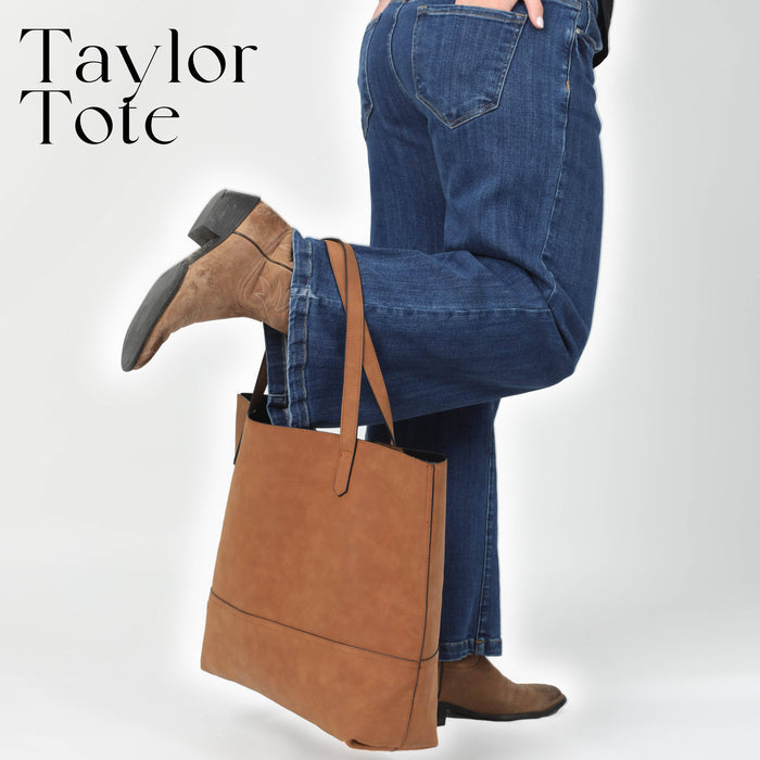 The Taylor Tote | Light Blue Suede