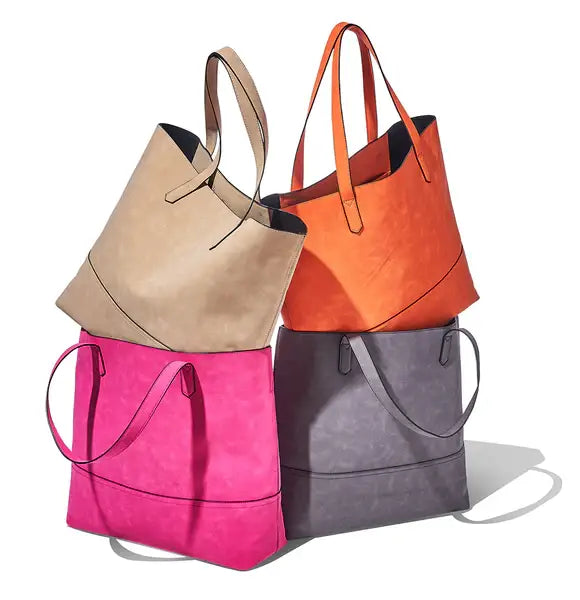 The Taylor Tote | Light Blue Suede